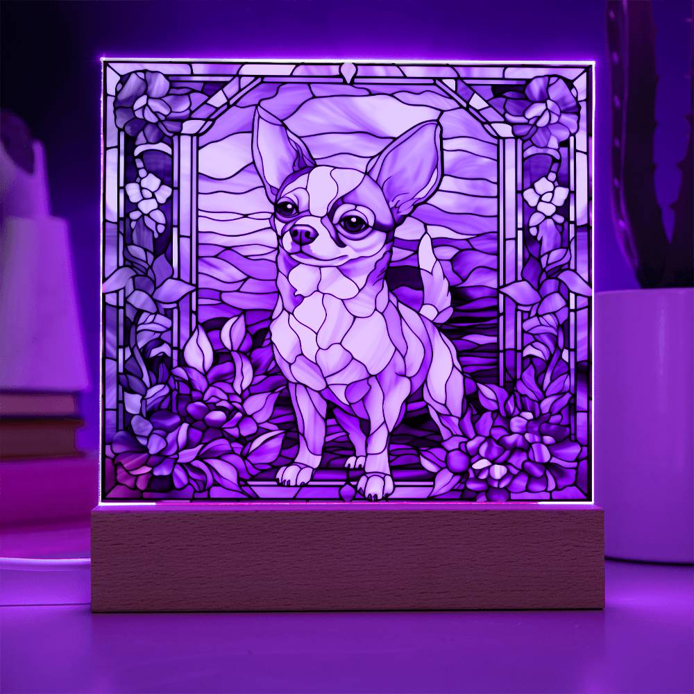 Chihuahua Square Acrylic Plaque