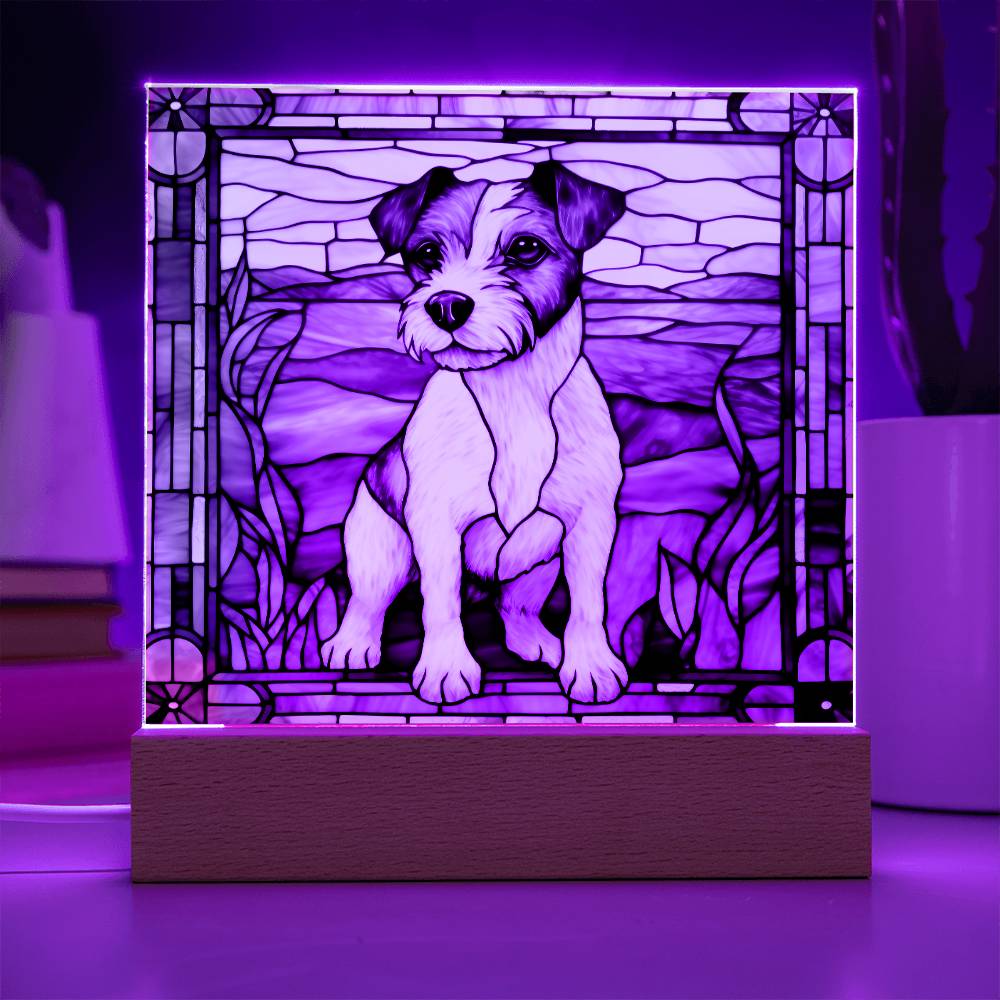 Jack Russell Terrier Dog Acrylic  Square Plaque, Pet Memorial