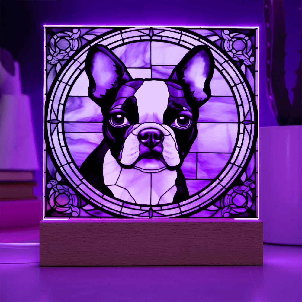 Black Boston Terrier Plaque