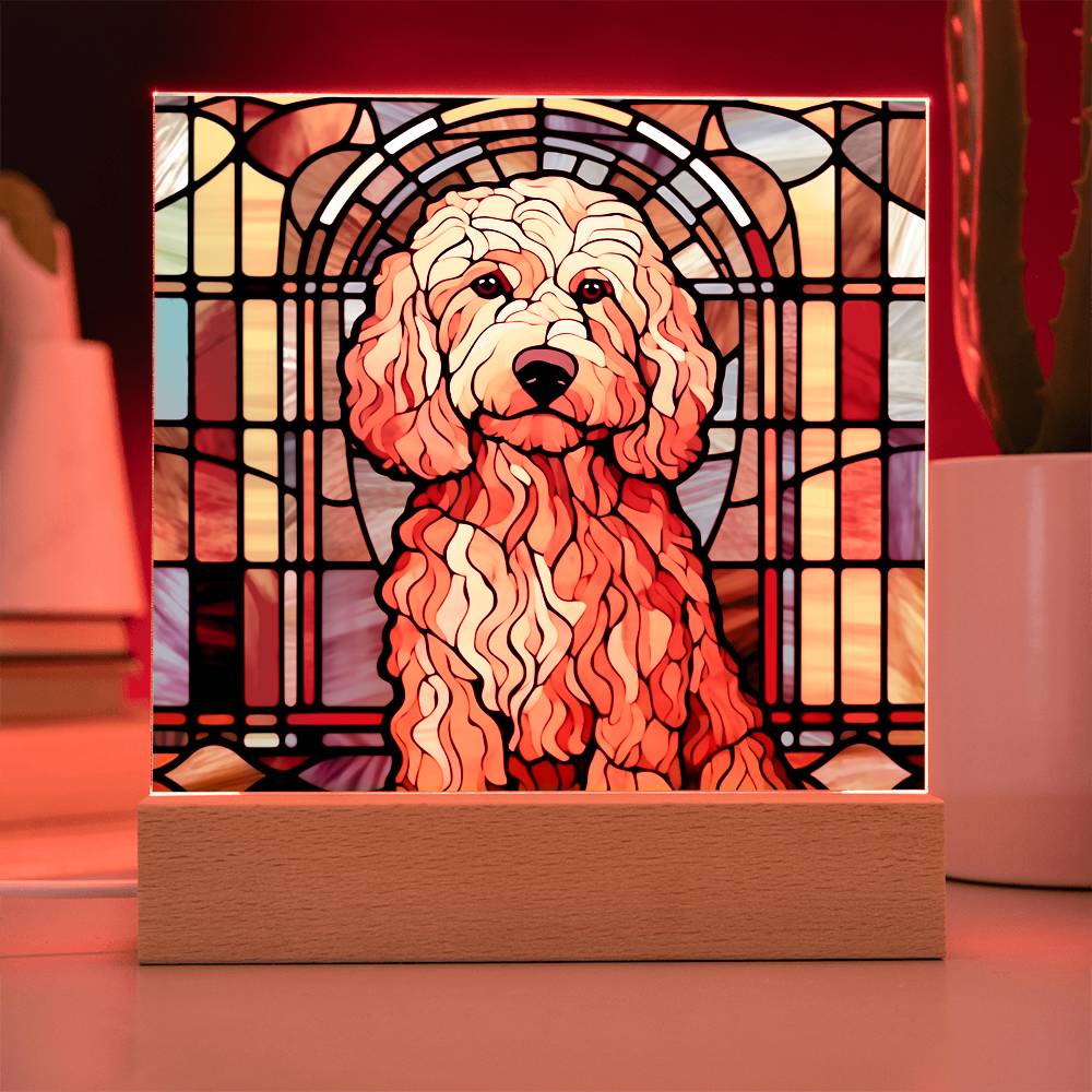 Golden Doodle Acrylic Plaque