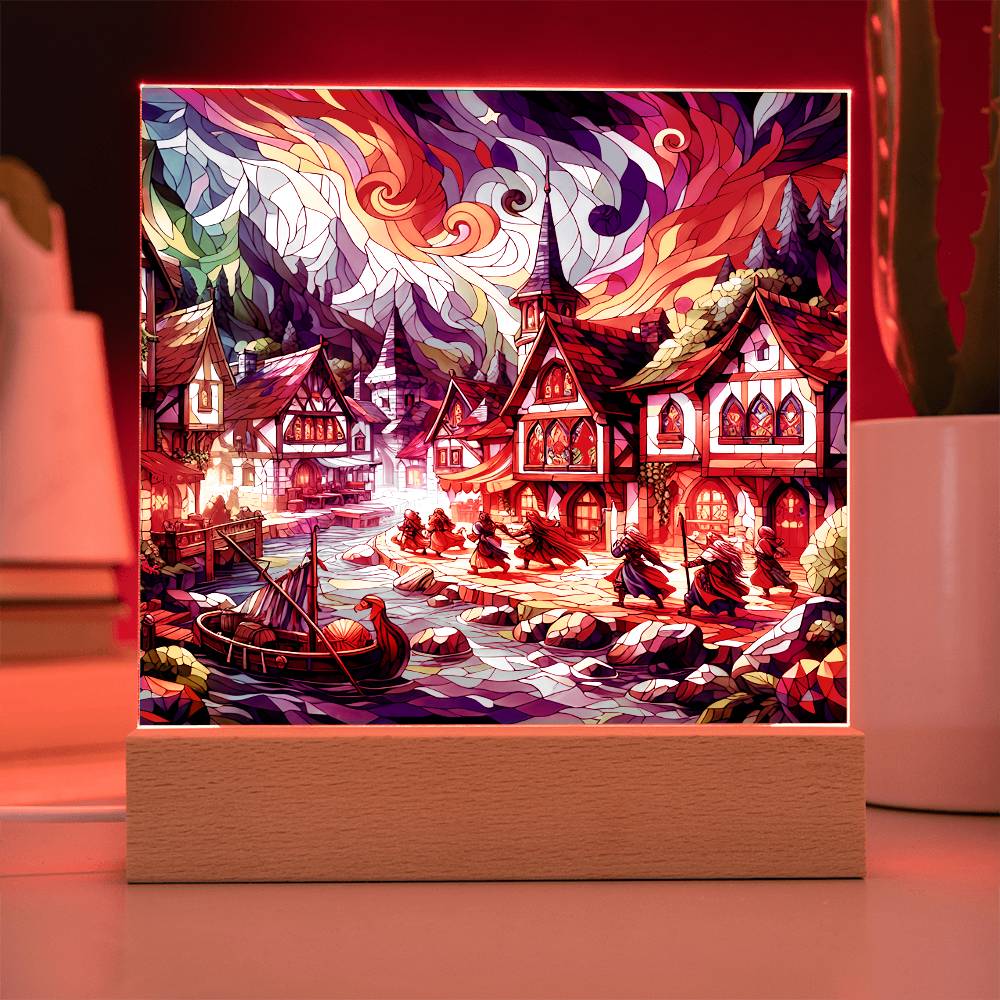 DnD Village Acrylic Plaque