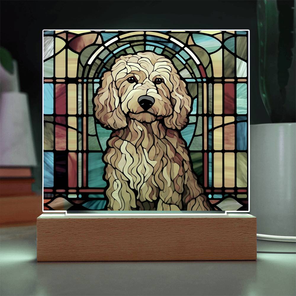 Golden Doodle Acrylic Plaque