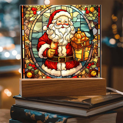Vintage Santa Plaque Nightlight