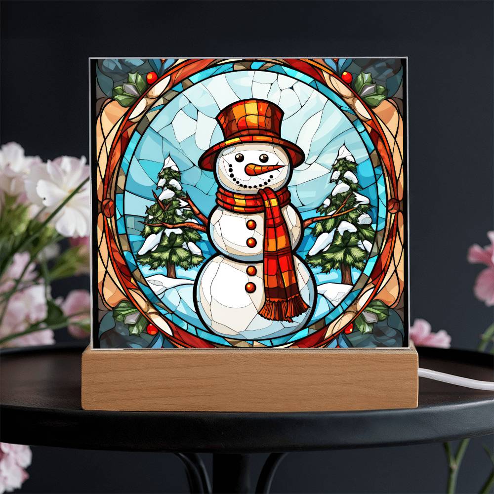 Winter Snowman Plaque Nightlight