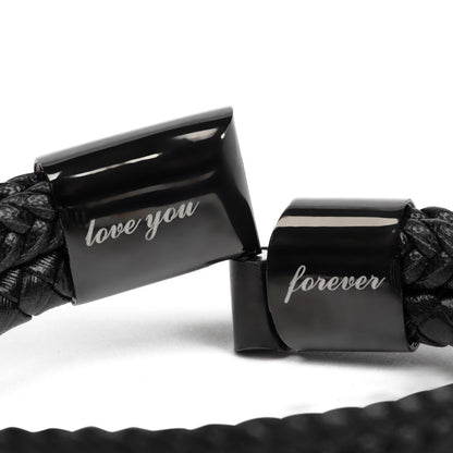 Husband or Boyfriend  Valentine's Leather Bracelet