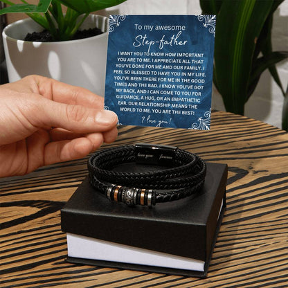 Men's Love You Forever Bracelet for Step-Father