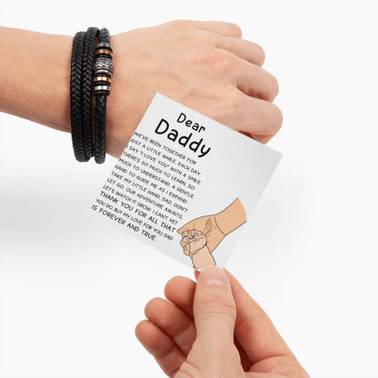 Dear Daddy Love You Forever Leather Bracelet