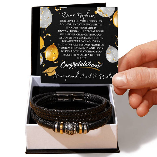 To Our Nephew Graduation Bracelet