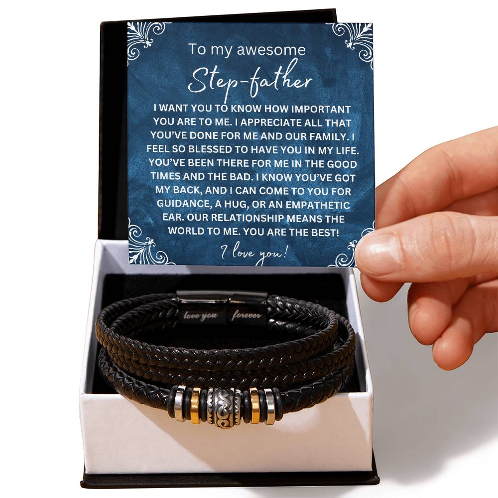 Men's Love You Forever Bracelet for Step-Father