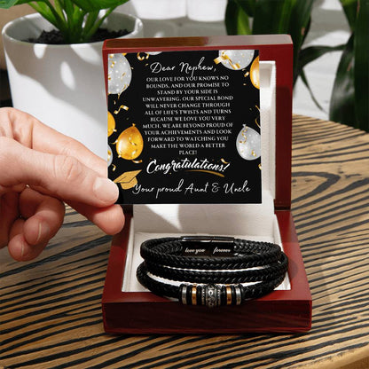 To Our Nephew Graduation Bracelet