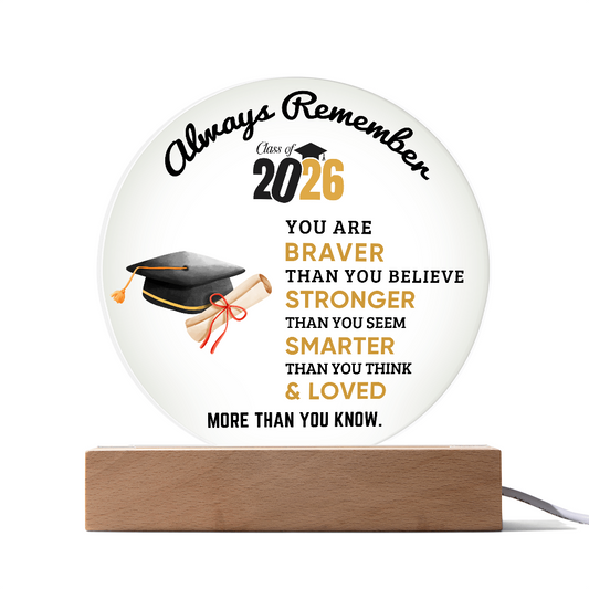 2026 Graduation Circle Acrylic Plaque