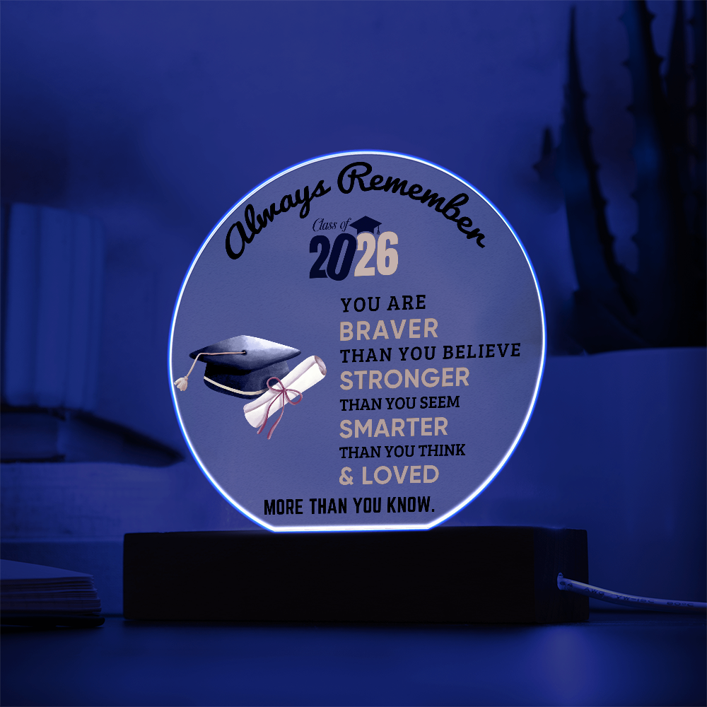 2026 Graduation Circle Acrylic Plaque