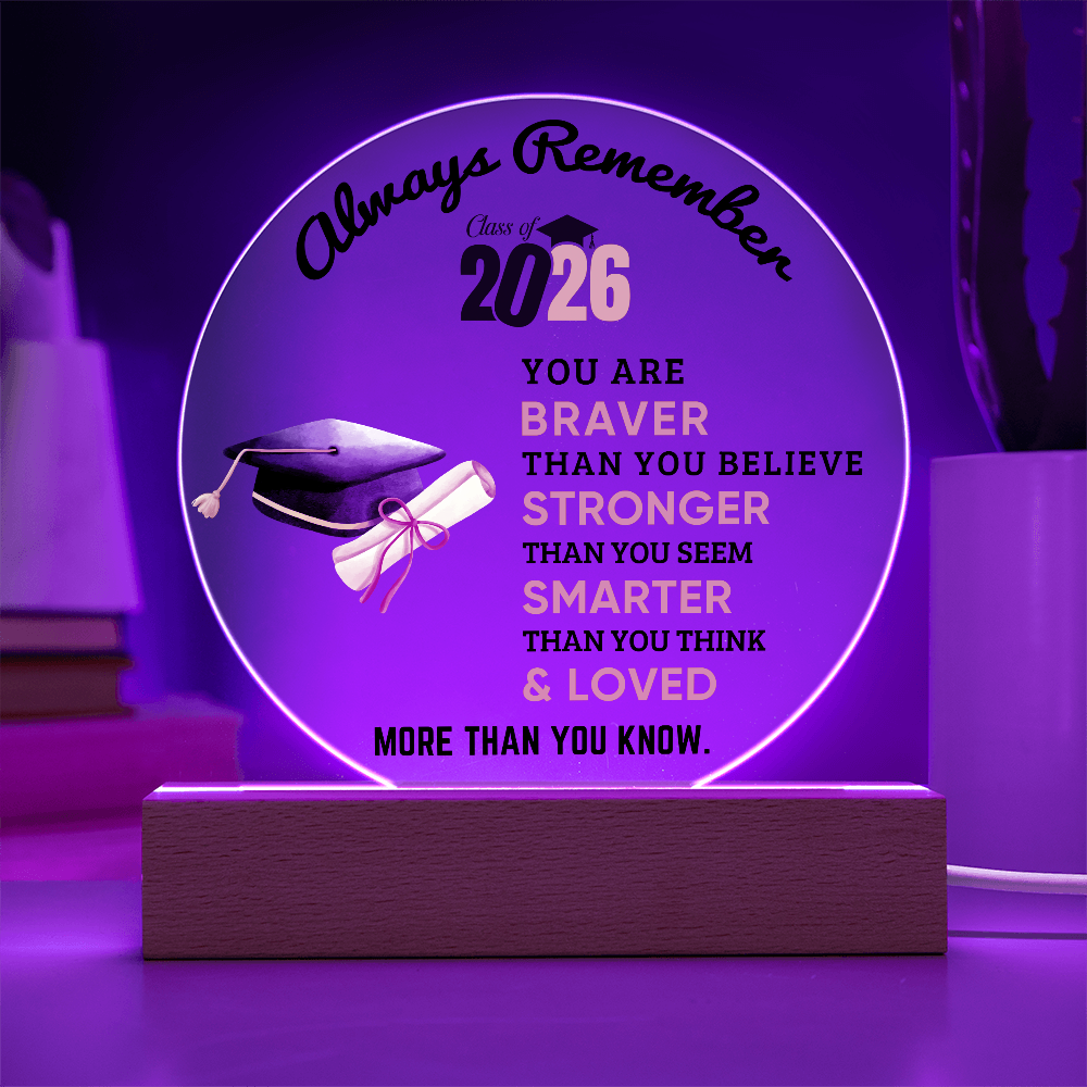 2026 Graduation Circle Acrylic Plaque