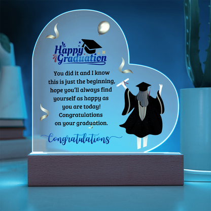 Happy Graduation Heart Acrylic Plaque