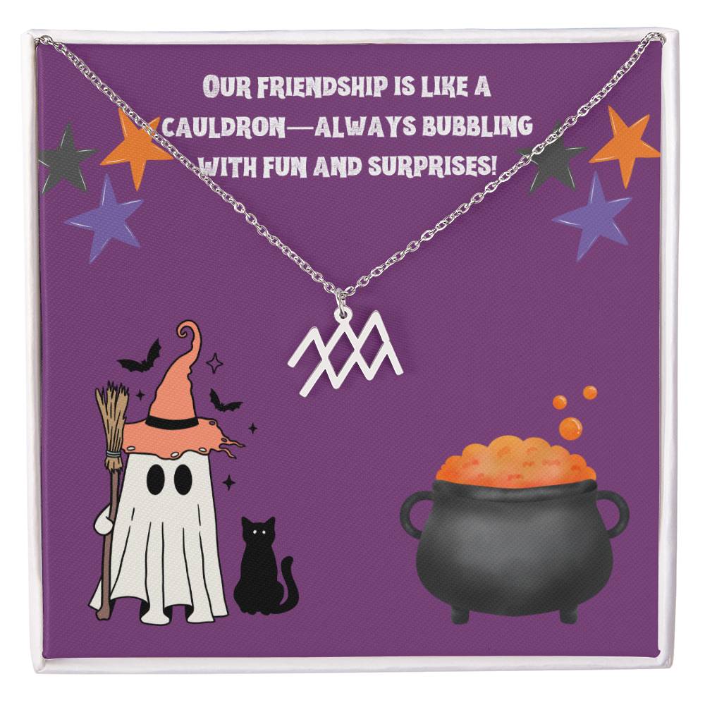 Halloween Zodiac Friendship Necklace