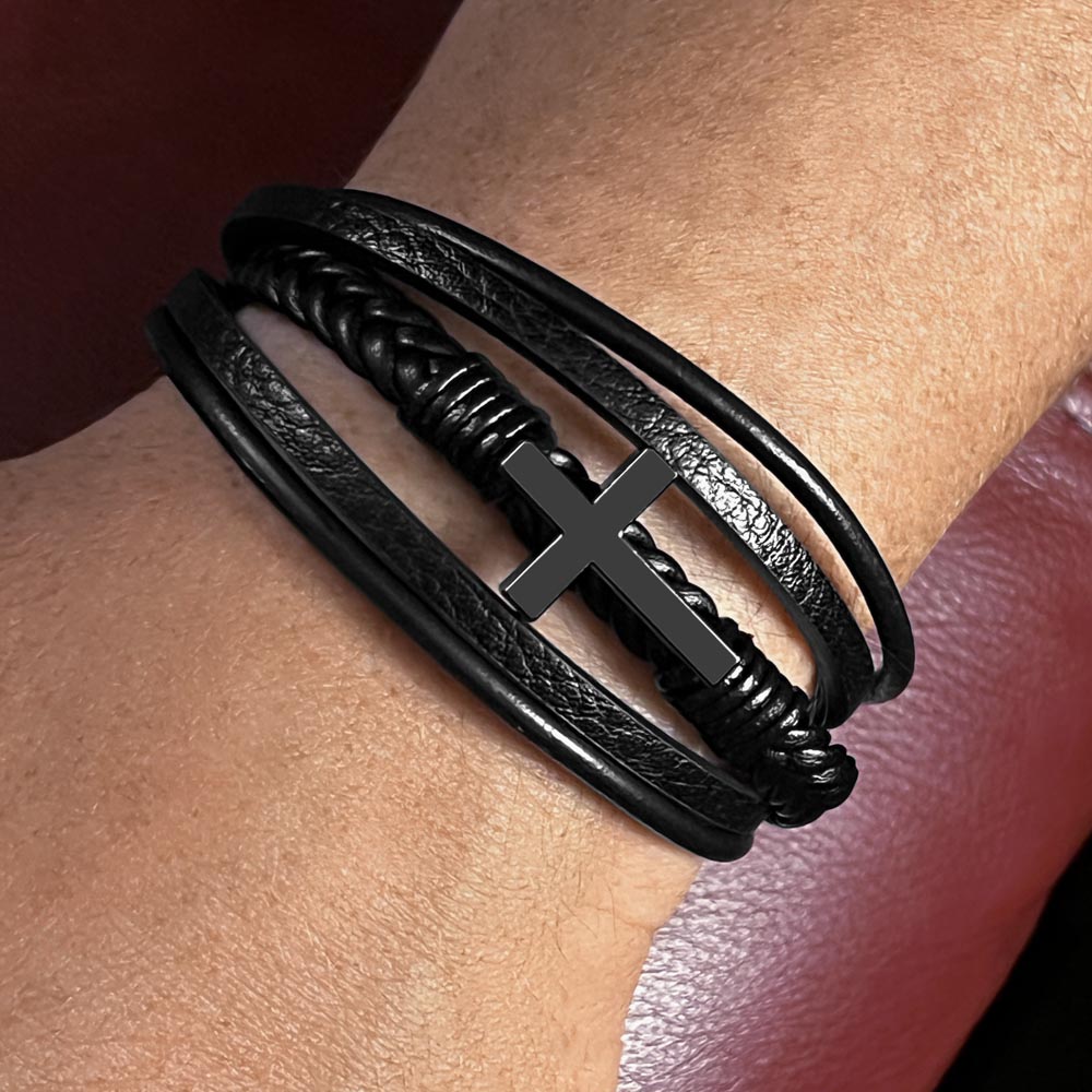 GRANDSON GRADUATION CROSS BRACELET