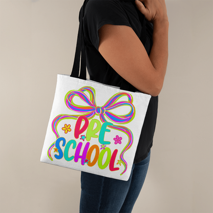 Neon Preschool Teacher Canvas Tote Bag
