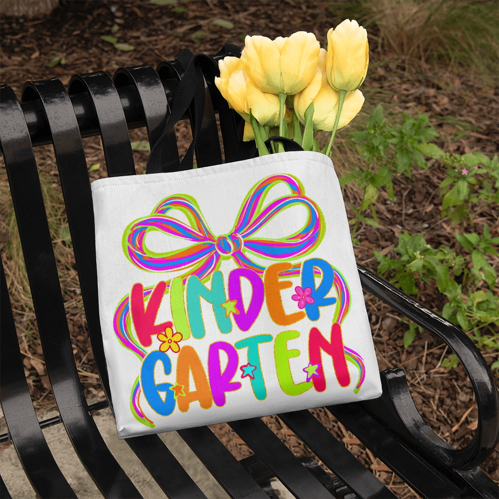 Kindergarten Neon Teacher Tote Bag