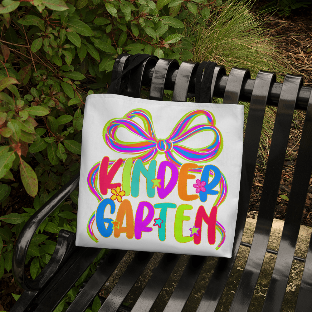 Kindergarten Neon Teacher Tote Bag