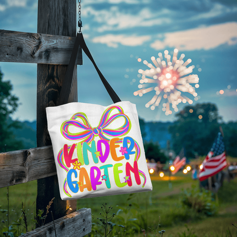 Kindergarten Neon Teacher Tote Bag