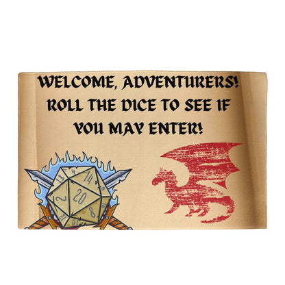 WELCOME ADVENTURERS WELCOME MAT