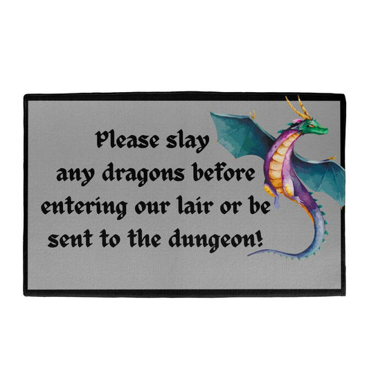 SLAY DRAGONS WELCOME MAT