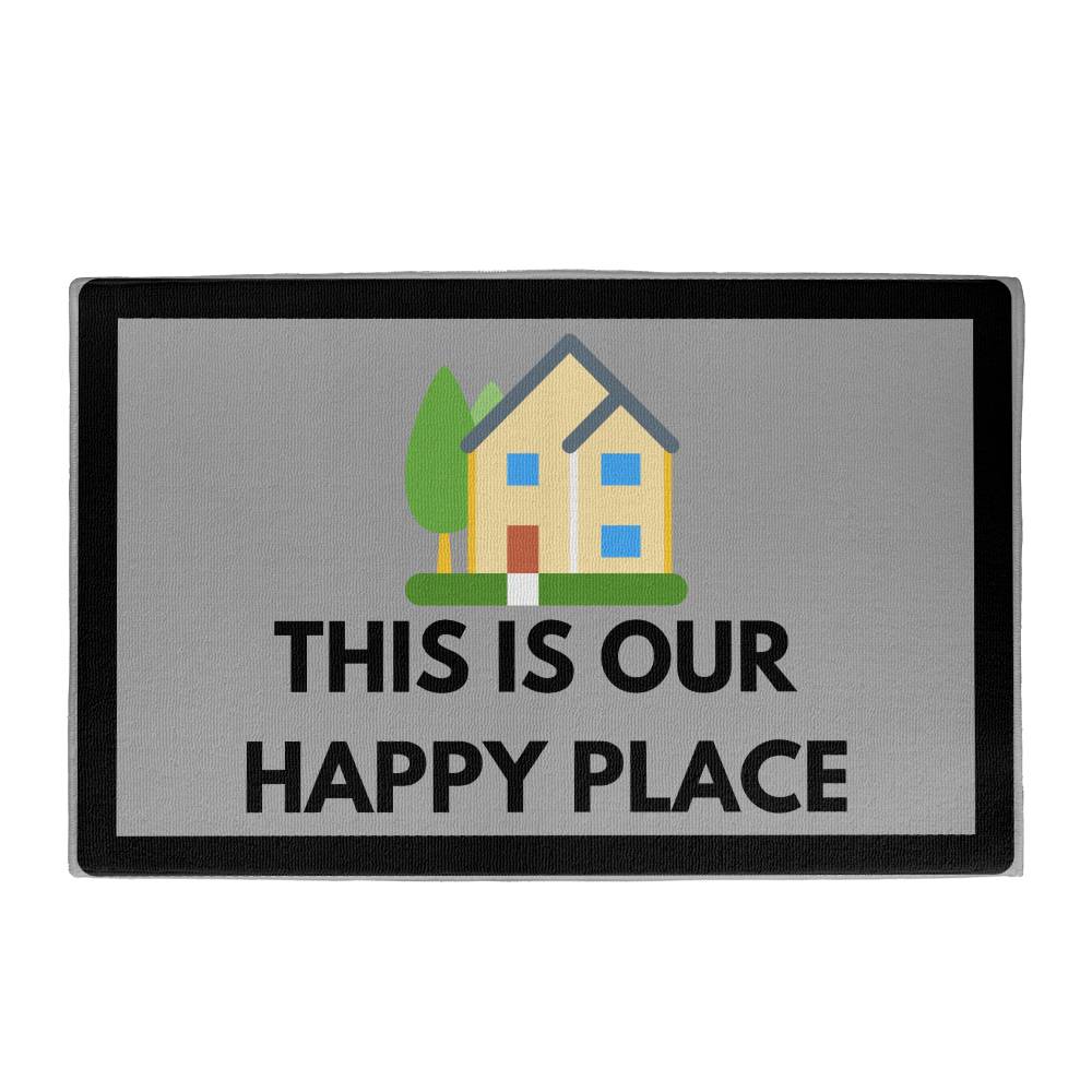 THIS IS OUR HAPPY PLACE WELCOME MAT