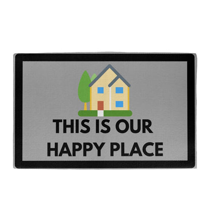 THIS IS OUR HAPPY PLACE WELCOME MAT