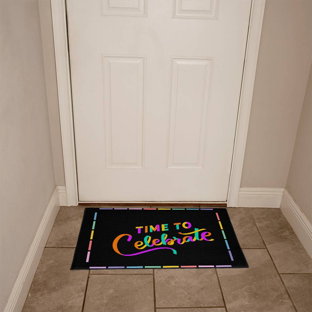 TIME TO CELEBRATE WELCOME MAT