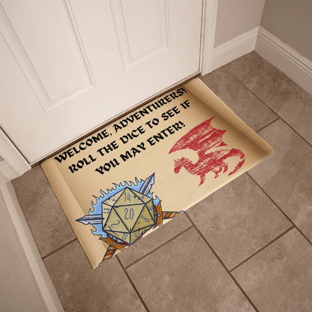 WELCOME ADVENTURERS WELCOME MAT