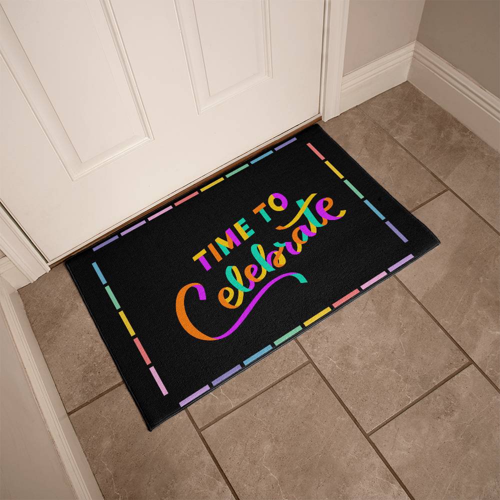 TIME TO CELEBRATE WELCOME MAT