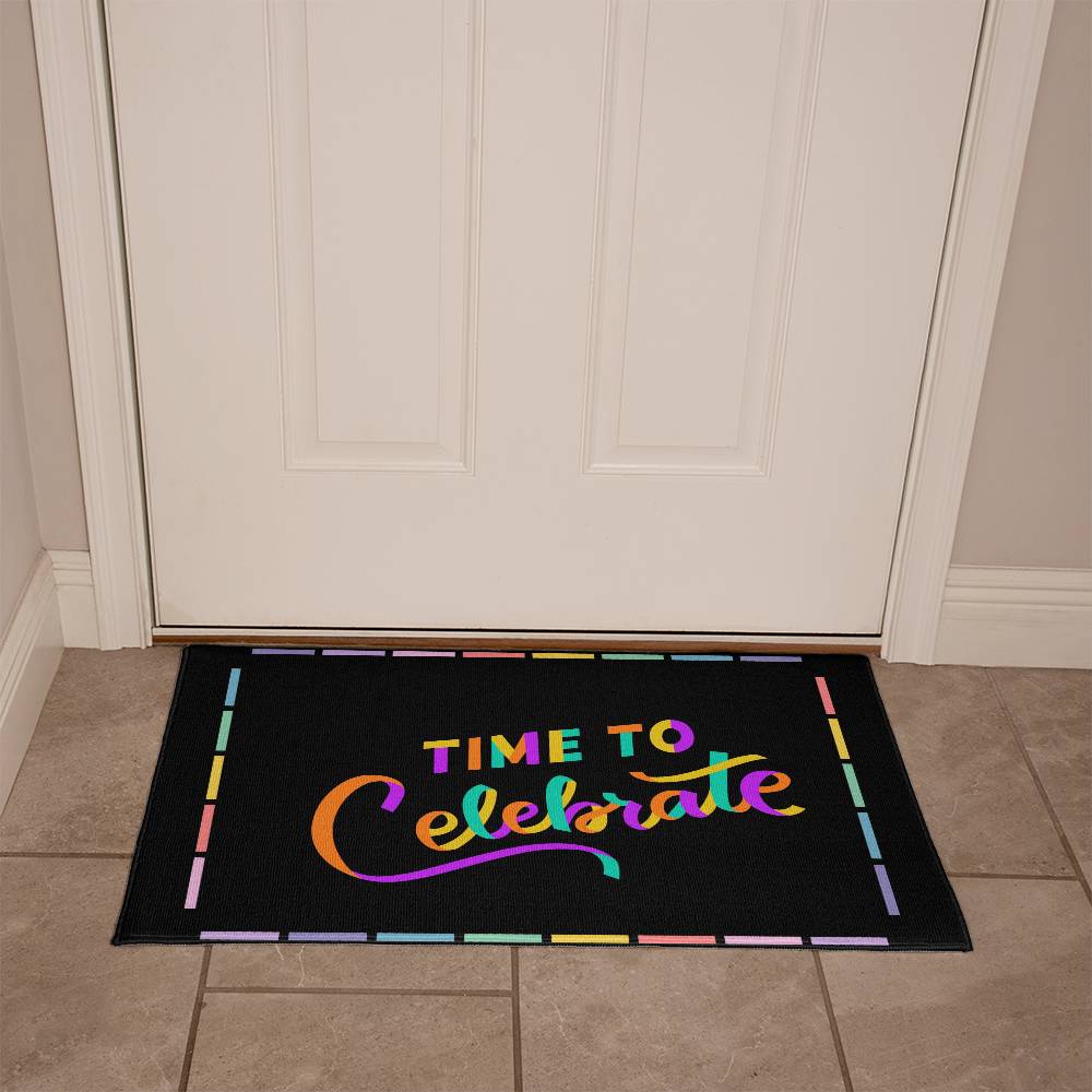 TIME TO CELEBRATE WELCOME MAT