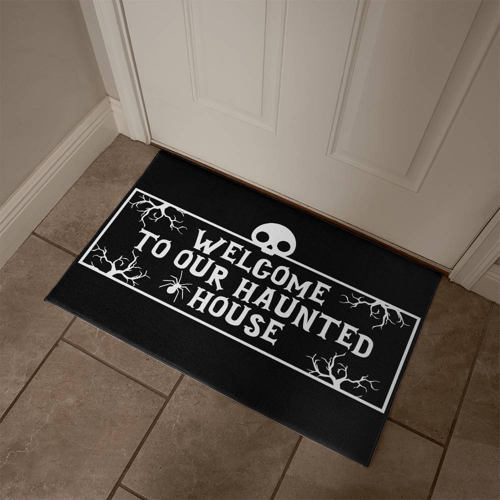 Welcome To Our Haunted House Welcome Mat