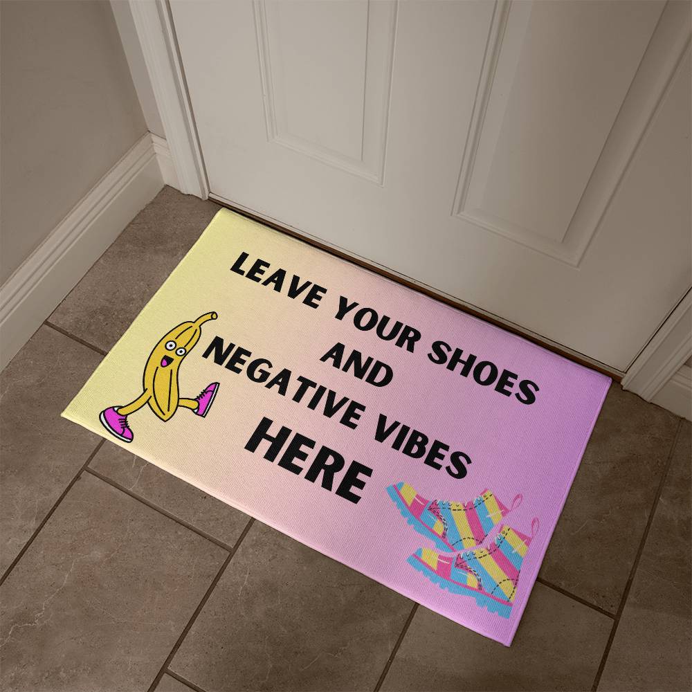 No Shoes Welcome Mat