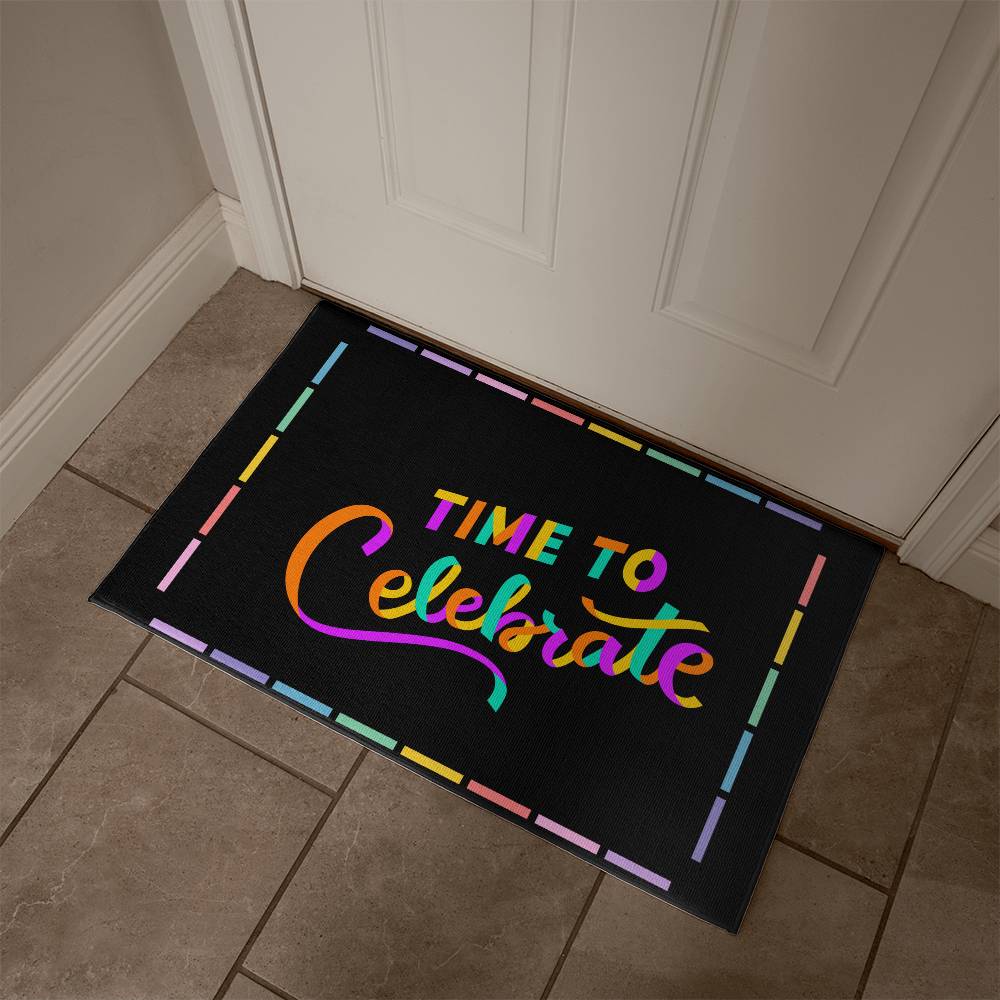 TIME TO CELEBRATE WELCOME MAT