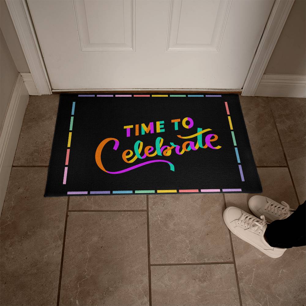 TIME TO CELEBRATE WELCOME MAT