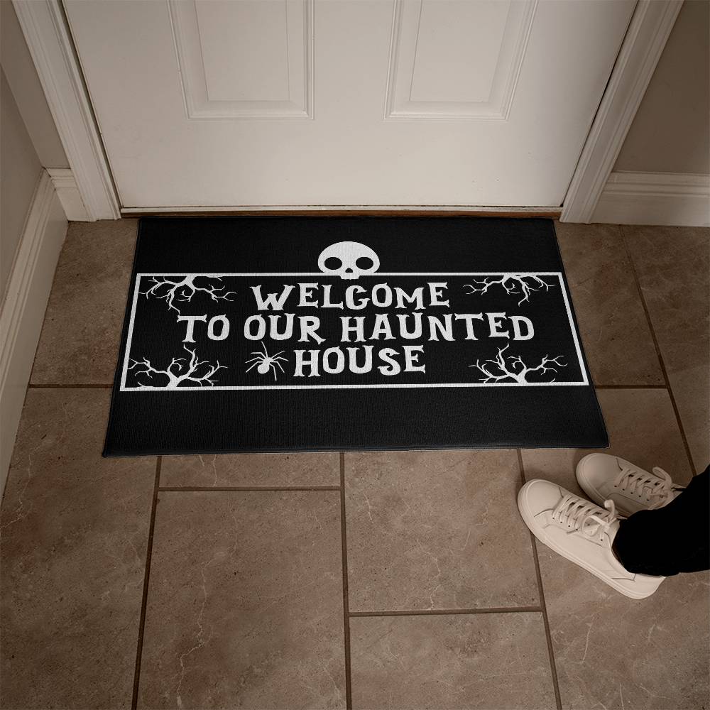 Welcome To Our Haunted House Welcome Mat