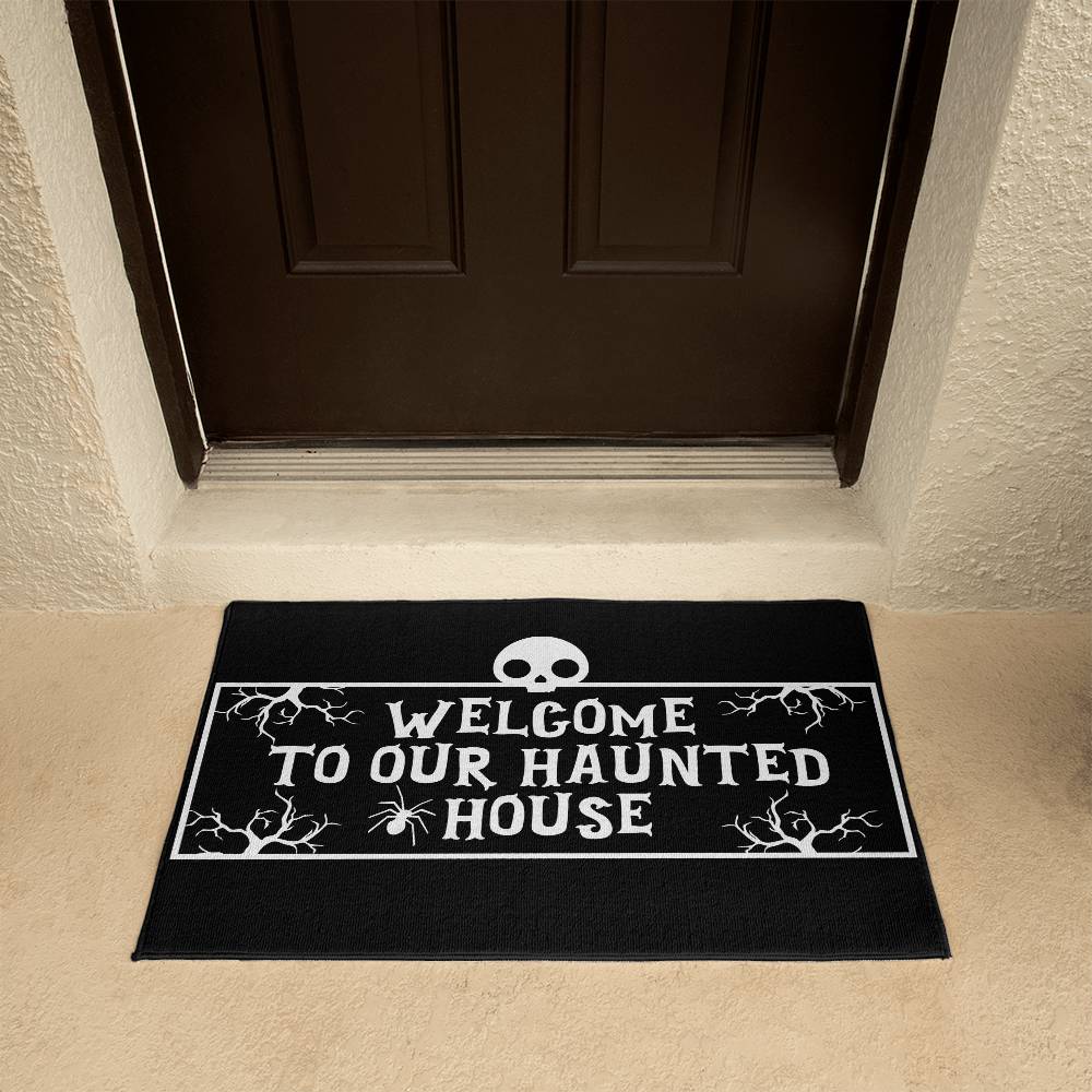 Welcome To Our Haunted House Welcome Mat