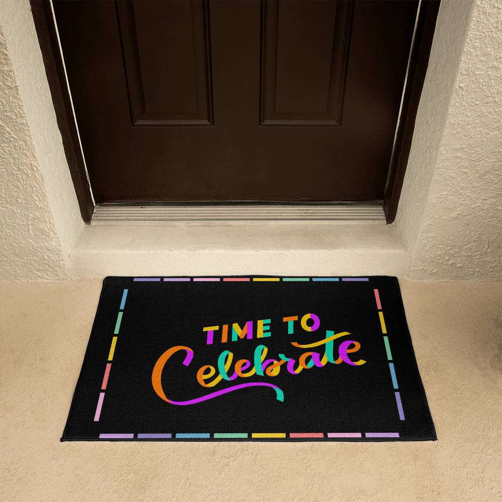 TIME TO CELEBRATE WELCOME MAT