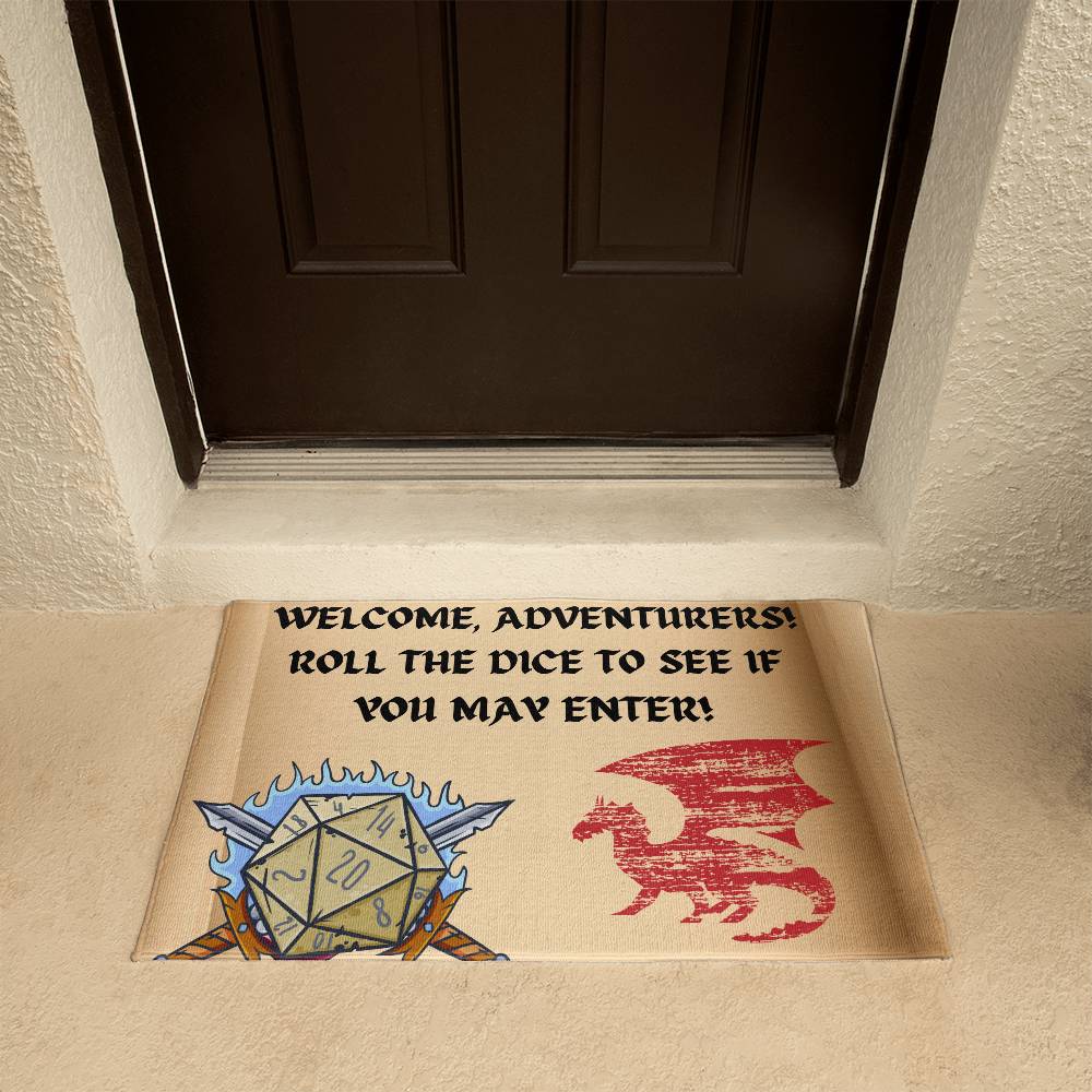 WELCOME ADVENTURERS WELCOME MAT