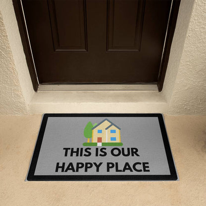 THIS IS OUR HAPPY PLACE WELCOME MAT