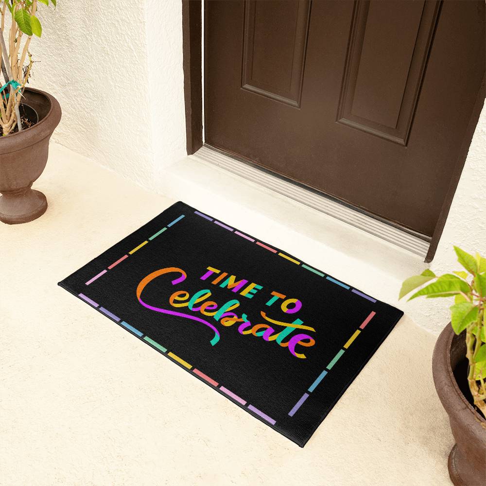 TIME TO CELEBRATE WELCOME MAT