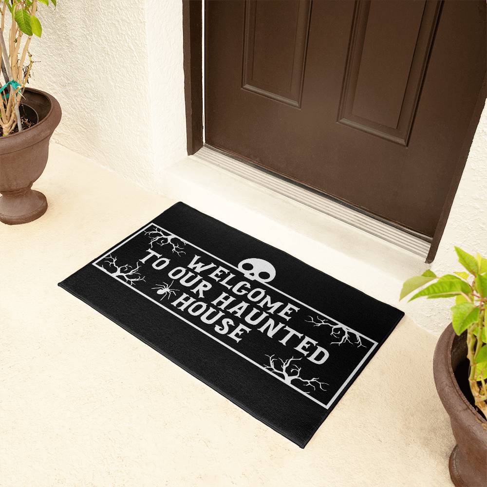 Welcome To Our Haunted House Welcome Mat