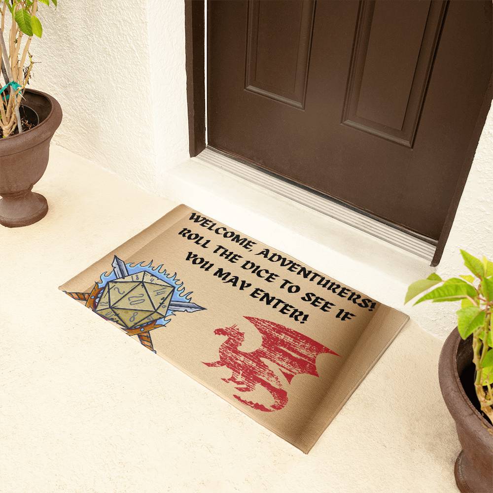 WELCOME ADVENTURERS WELCOME MAT