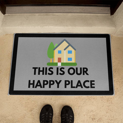 THIS IS OUR HAPPY PLACE WELCOME MAT