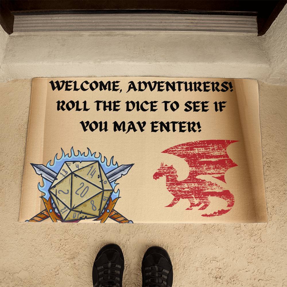 WELCOME ADVENTURERS WELCOME MAT