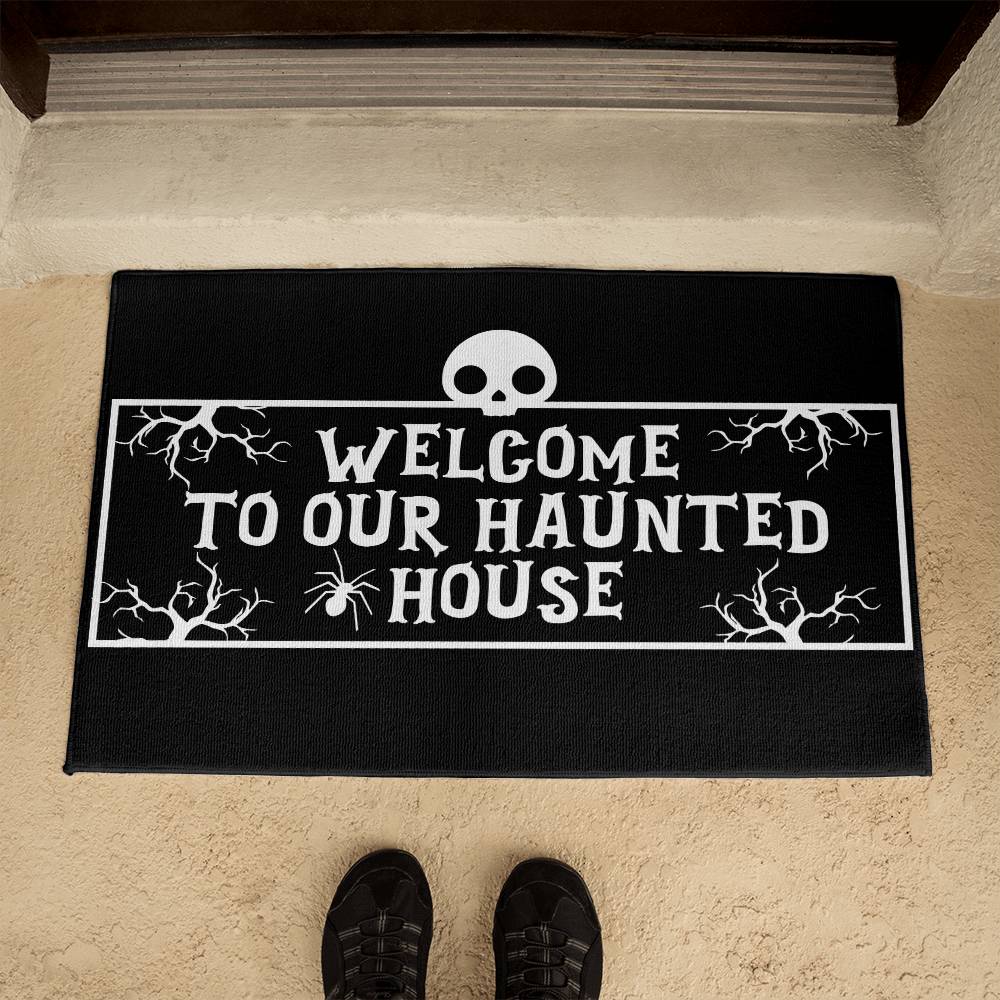 Welcome To Our Haunted House Welcome Mat