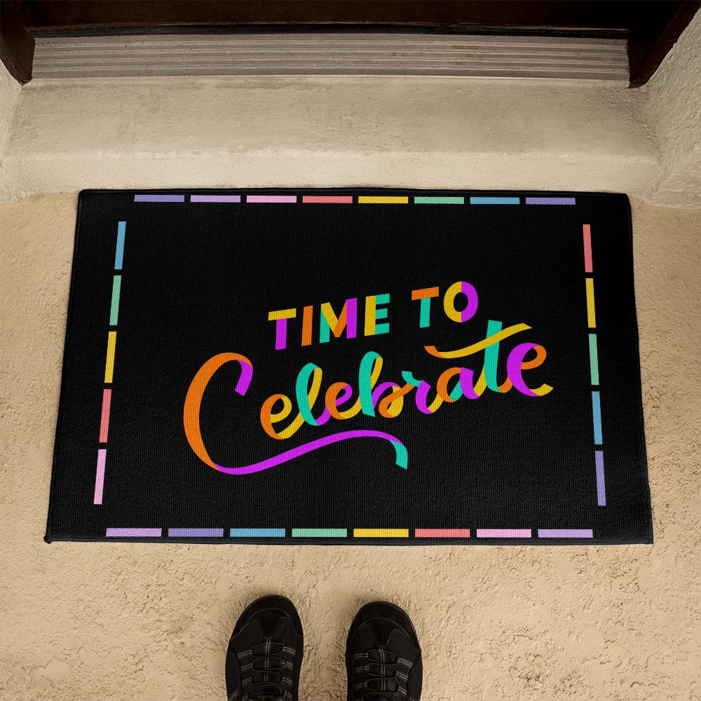 TIME TO CELEBRATE WELCOME MAT