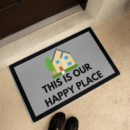 THIS IS OUR HAPPY PLACE WELCOME MAT