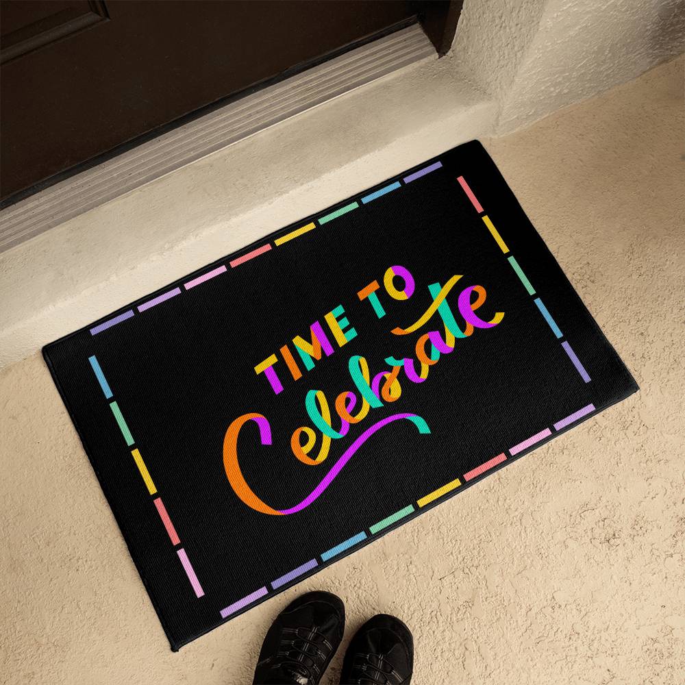 TIME TO CELEBRATE WELCOME MAT